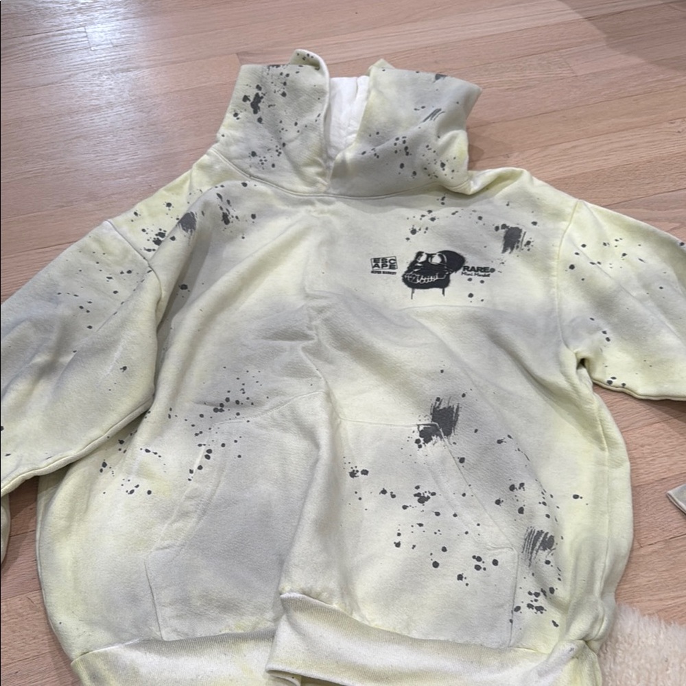 Yellow and Black Graphic Hoodie